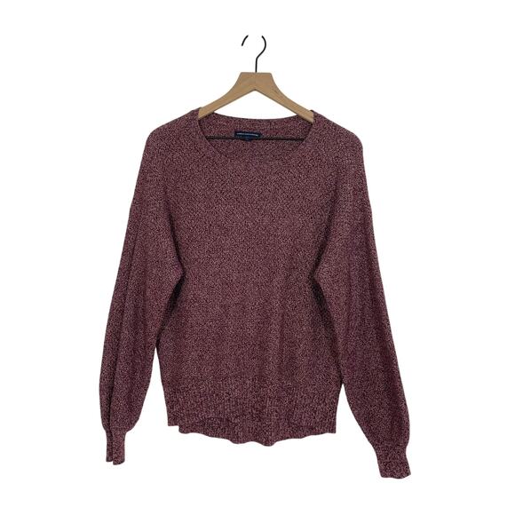 American Eagle Outfitters Sweater Women's Size Small Burgundy Pullover Preppy - Picture 1 of 8